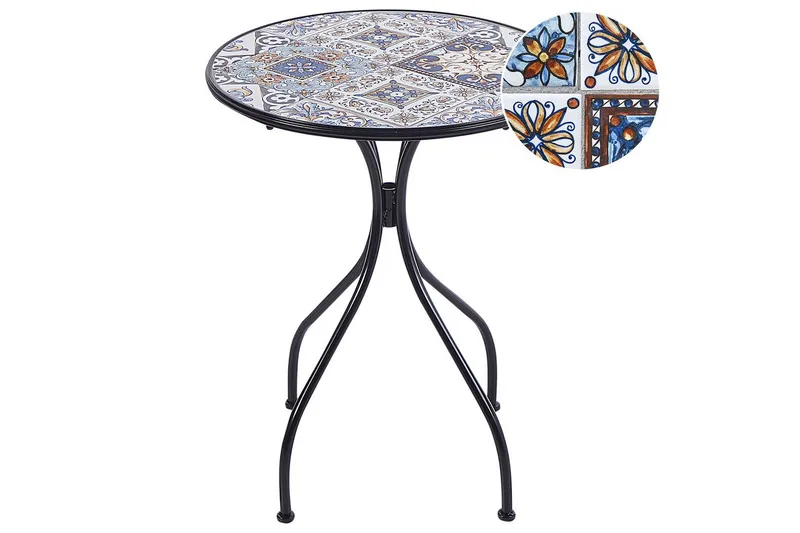 Trädgårdsbord Beliani Civita Black||blue||Brown, undefined