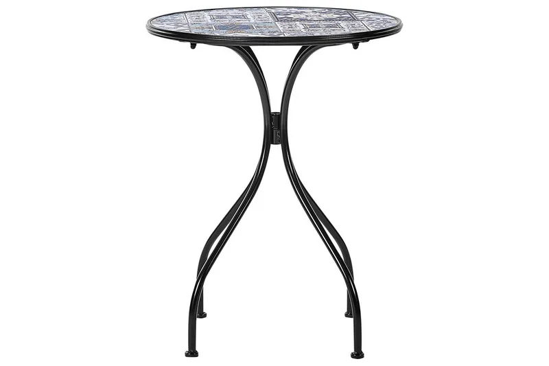 Trädgårdsbord Beliani Civita Black||blue||Brown - Havemøbler - Balkon - Balkonmøbler - Altanborde