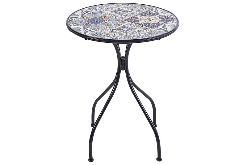 Trädgårdsbord Beliani Civita Black||blue||Brown - Havemøbler - Balkon - Balkonmøbler - Altanborde