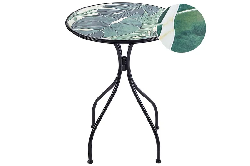 Trädgårdsbord Beliani Cozzana Black||Green, undefined