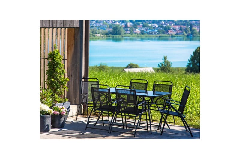 Trädgårdsbord Beliani Livo Black - Havemøbler - Balkon - Balkonmøbler - Altanborde