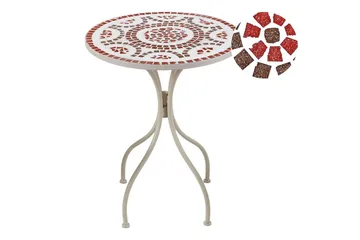 Trädgårdsbord Beliani Spello White||Red||Grey - Havemøbler - Balkon - Balkonmøbler - Altanborde