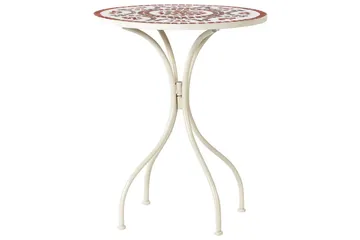 Trädgårdsbord Beliani Spello White||Red||Grey - Havemøbler - Balkon - Balkonmøbler - Altanborde