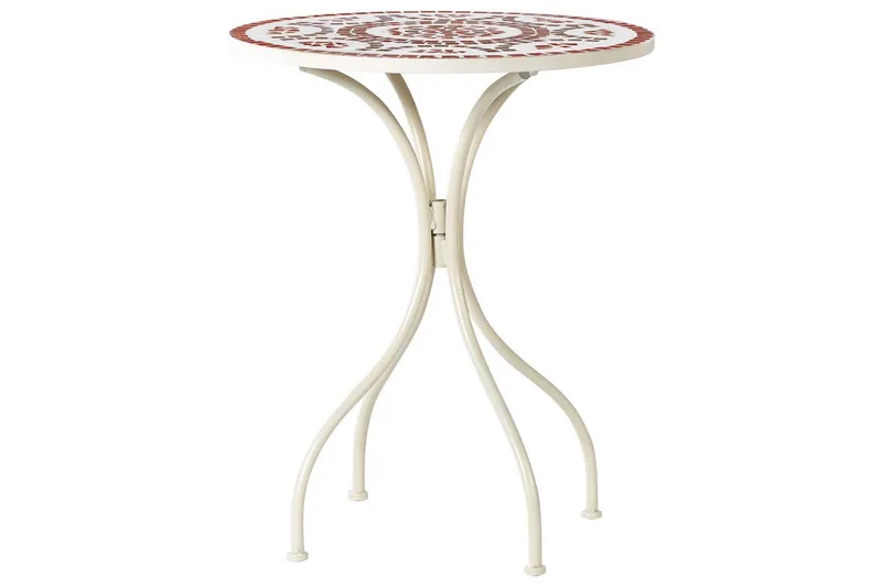 Trädgårdsbord Beliani Spello White||Red||Grey - Havemøbler - Balkon - Balkonmøbler - Altanborde