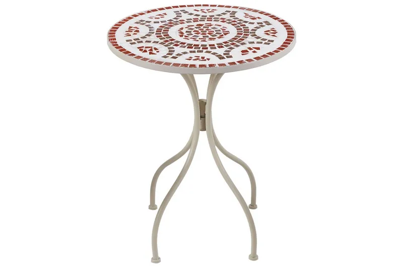 Trädgårdsbord Beliani Spello White||Red||Grey - Havemøbler - Balkon - Balkonmøbler - Altanborde