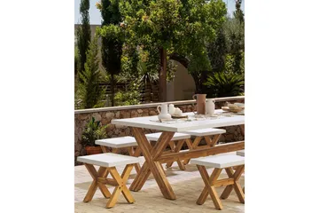 Trädgårdsstol Beliani Olbia White - Havemøbler - Balkon - Balkonmøbler - Altanstole