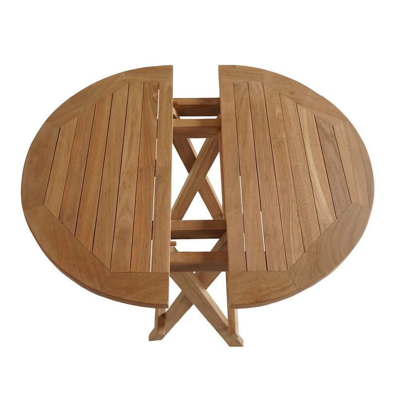 Tropea Sidebord Foldbart Ø50 cm - Træ - Havemøbler - Balkon - Balkonmøbler - Altanborde