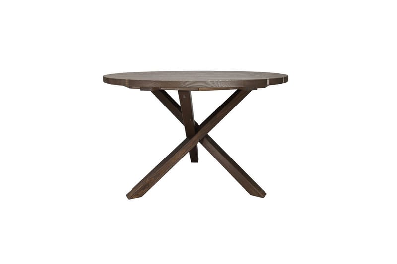 Udendørs møbelgruppe Ø 112 cm bord & 4 Levanto grå stole Brun - Brun - Havemøbler - Balkon - Balkonmøbler - Altansæt