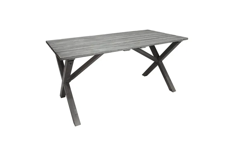 Udendørs møbelgruppe 150 cm Bord & 4 Belize grå stole Grå - Grå - Havemøbler - Udendørsgruppe - Havesæt