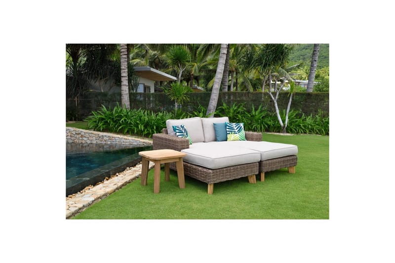Udendørs møbelgruppe Lifestyle Garden Bahamas chaiselong venstre&højre & sofabord 50s - Havemøbler - Balkon - Balkonmøbler - Altansæt