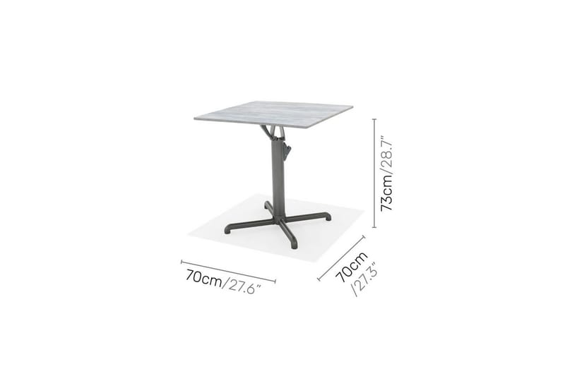 Udendørs møbelgruppe Lifestyle Garden Solana bistro bord + 2 x pos. lænestol - Havemøbler - Balkon - Balkonmøbler - Altansæt