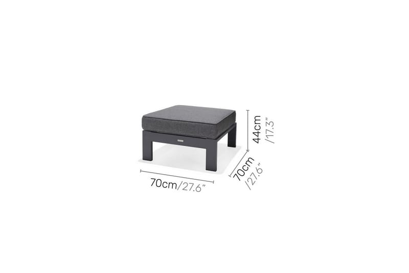 Udendørs møbelgruppe Lifestyle Garden PALAU sidestol + ottoman + sidebord 60 cm - Havemøbler - Balkon - Balkonmøbler - Altansæt