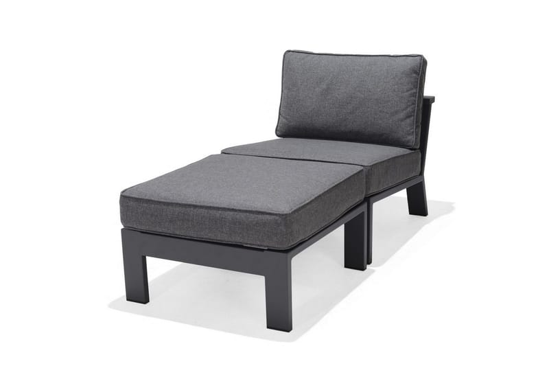 Udendørs møbelgruppe Lifestyle Garden PALAU 2x sidestol + 2x ottoman + sidebord 60 cm - Havemøbler - Balkon - Balkonmøbler - Altansæt