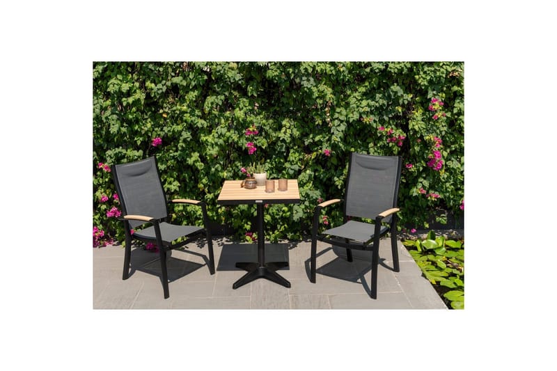 Udendørs møbelgruppe Lifestyle Garden Panama 2x stabelbar lænestol & bistro bord - Havemøbler - Balkon - Balkonmøbler - Altansæt