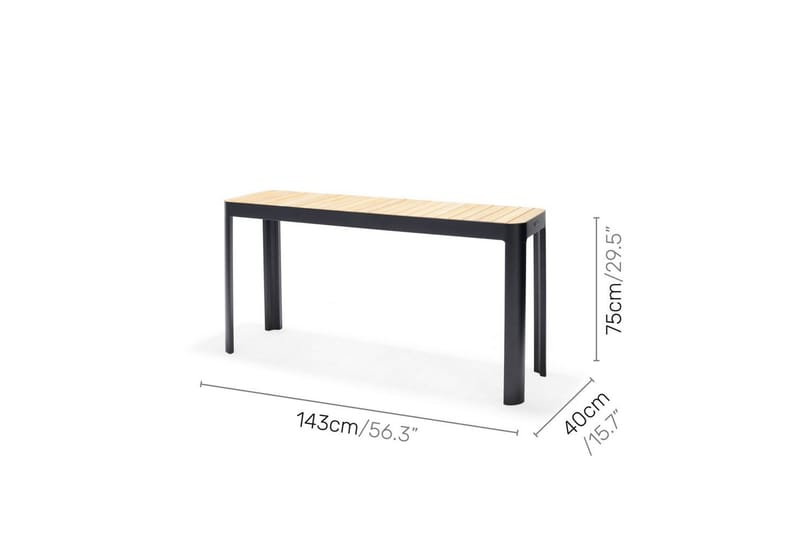 Udendørs møbelgruppe Lifestyle Garden Portals altanbord & 2 stole - Havemøbler - Balkon - Balkonmøbler - Altansæt