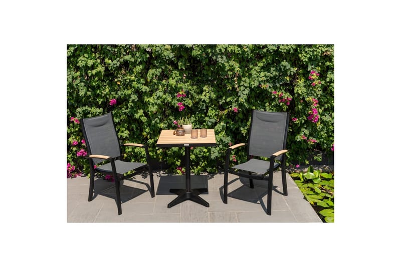 Udendørs møbelgruppe Lifestyle Garden Panama 2x stabelbar lænestol & bistro bord - Havemøbler - Balkon - Balkonmøbler - Altansæt