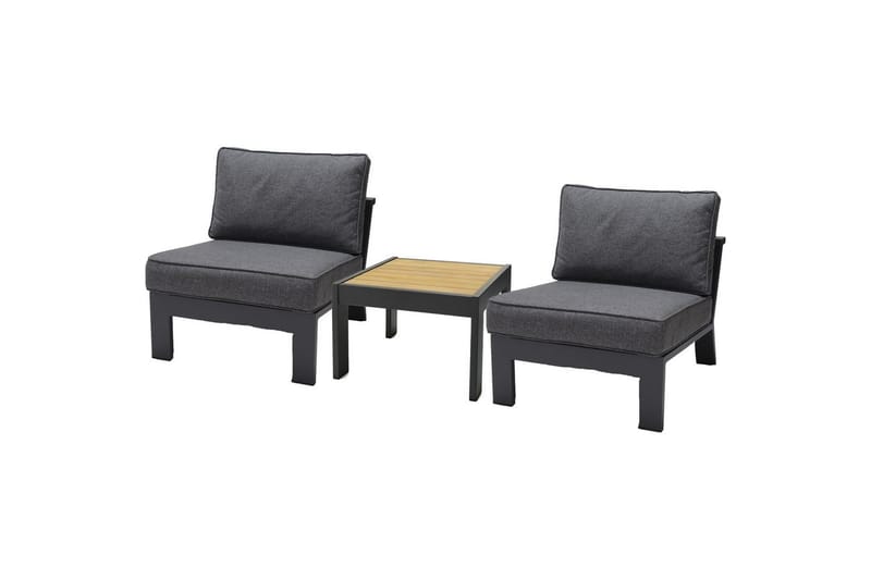 Udendørs møbelgruppe Lifestyle Garden PALAU 2x sidestol + sidebord 60 cm - Havemøbler - Balkon - Balkonmøbler - Altansæt