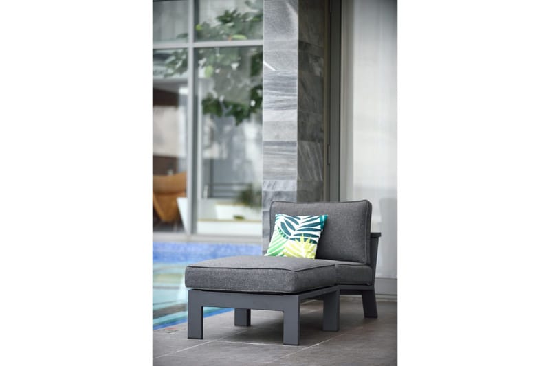 Udendørs møbelgruppe Lifestyle Garden PALAU 2x sidestol + 2x ottoman + sidebord 60 cm - Havemøbler - Balkon - Balkonmøbler - Altansæt