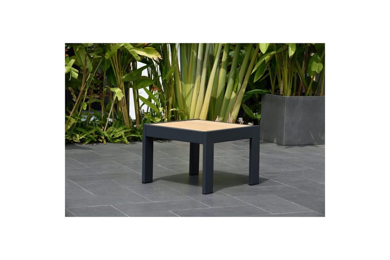 Udendørs møbelgruppe Lifestyle Garden PALAU sidestol + ottoman + sidebord 60 cm - Havemøbler - Balkon - Balkonmøbler - Altansæt