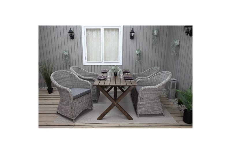 Udendørsstol Belize 2-pak - Grå - Havemøbler - Balkon - Balkonmøbler - Altanstole