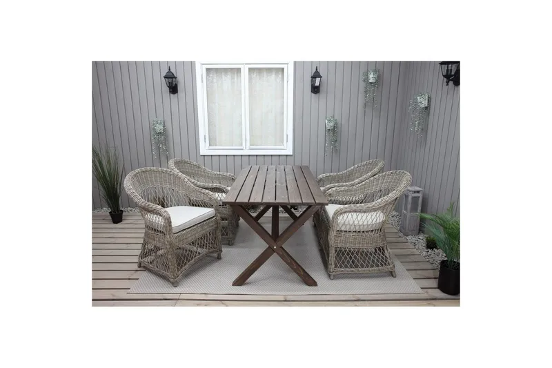 Udendørsstol Merida - Naturlig - Havemøbler - Balkon - Balkonmøbler - Altanstole