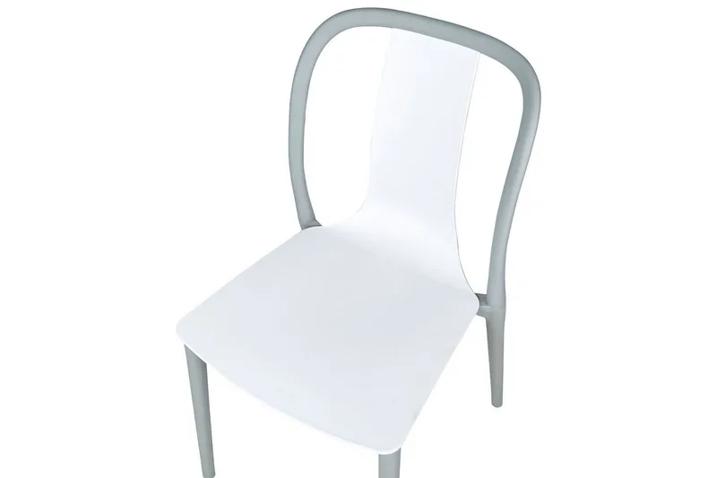 Ugento Spisestol Udendørs - Hvid/Grå - Havemøbler - Balkon - Balkonmøbler - Altanstole