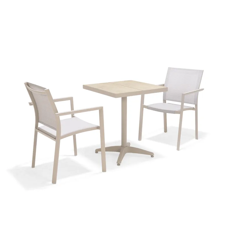 Urbanite Bistro Sæt bord + 2 carver stole, Lysgrå