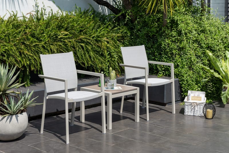 Urbanite Udendørs Sidebord 50×50 cm - Lysgrå - Havemøbler - Balkon - Balkonmøbler - Altanborde