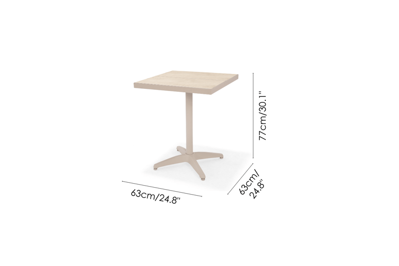 Urbanite Udendørsbord Bistro 64×64 cm - Grå - Havemøbler - Balkon - Balkonmøbler - Altanborde