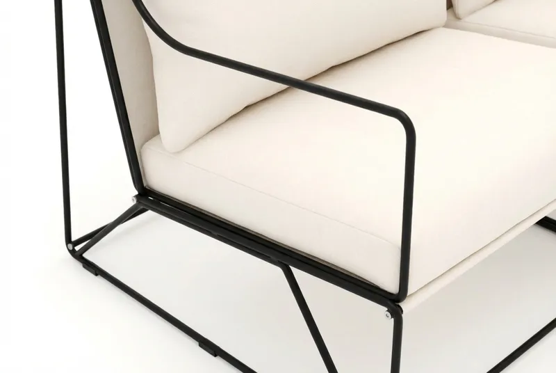 Usteryd 2-personers Loungesofa - Sort/Beige - Havemøbler - Balkon - Balkonmøbler - Altanbænke