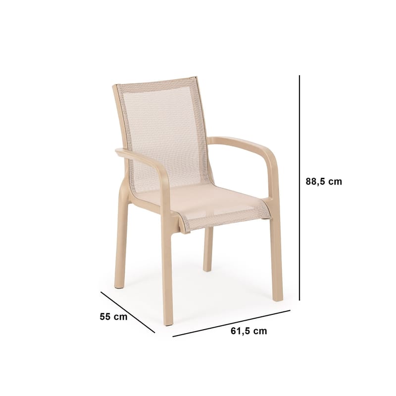 Veylis Stol udendørs - Desert Beige - Havemøbler - Balkon - Balkonmøbler - Altanstole