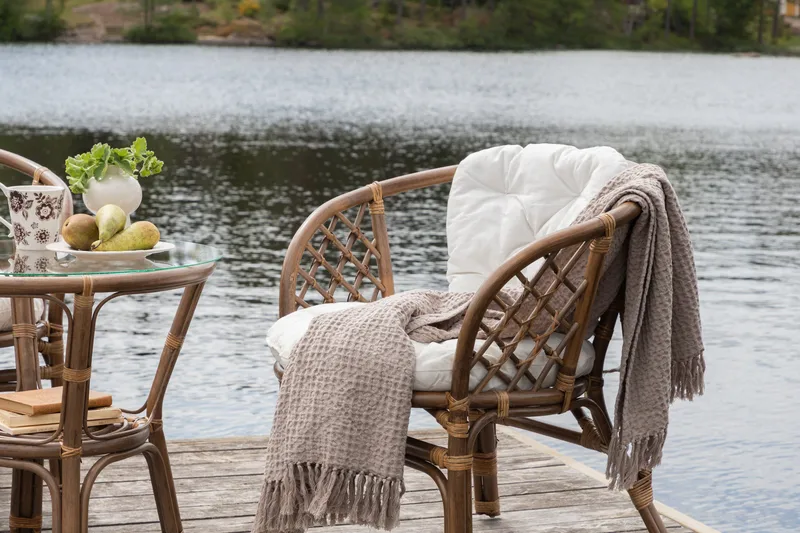 Wera Altangruppe 2-personers - Brun/Hvid - Havemøbler - Balkon - Balkonmøbler - Altansæt