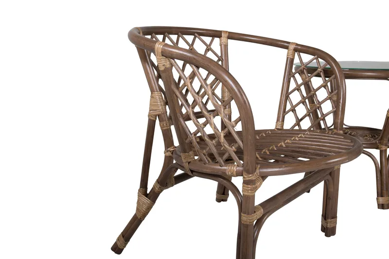 Wera Altangruppe 2-personers - Brun/Hvid - Havemøbler - Balkon - Balkonmøbler - Altansæt