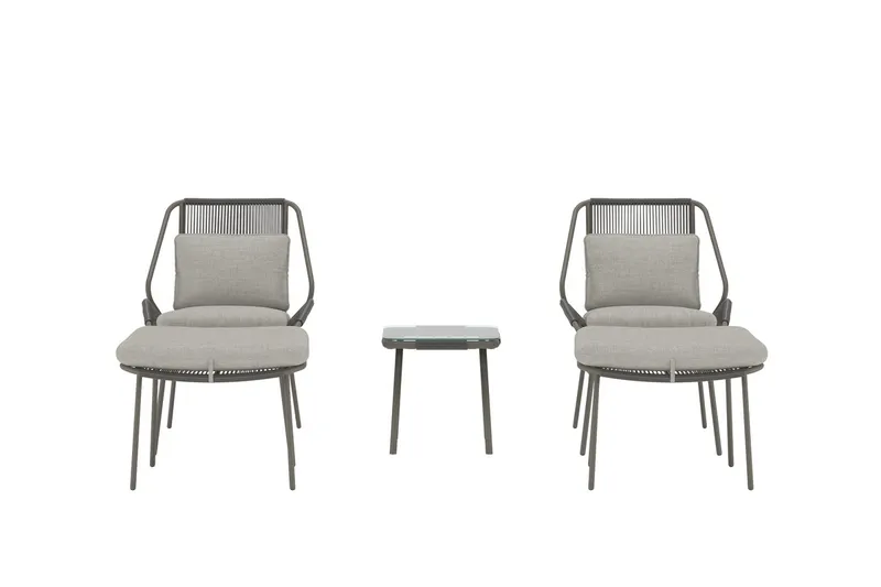 Zakynthos cafésæt udendørs - Brun - Havemøbler - Balkon - Balkonmøbler - Altansæt