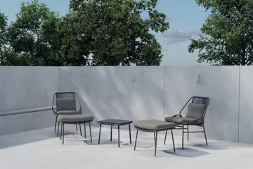 Zakynthos cafésæt udendørs - Brun - Havemøbler - Balkon - Balkonmøbler - Altansæt