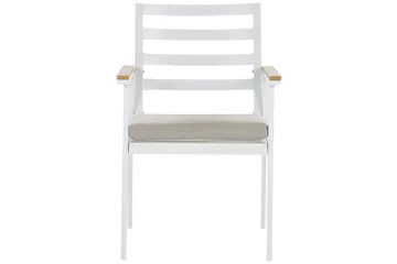 Zanca Armstol - Hvid/Lysebrun/Beige - Havemøbler - Balkon - Balkonmøbler - Altanstole