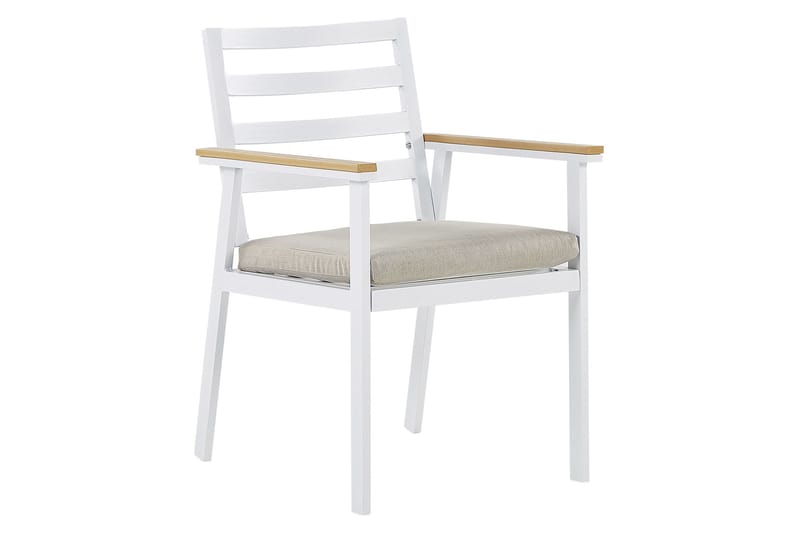 Zanca Armstol, Hvid/Lysebrun/Beige