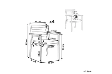 Zanca Armstol - Hvid/Lysebrun/Beige - Havemøbler - Balkon - Balkonmøbler - Altanstole