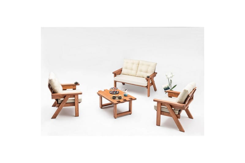 Zaron Sidebord Utomhus 104 cm - Brun - Havemøbler - Balkon - Balkonmøbler - Altanborde