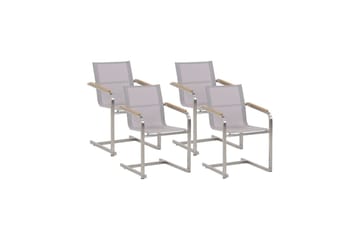 Zervo Armstol - Beige/Sølv - Havemøbler - Balkon - Balkonmøbler - Altanstole