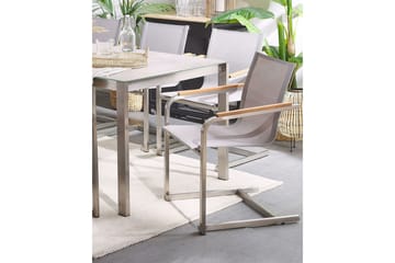 Zervo Armstol - Beige/Sølv - Havemøbler - Balkon - Balkonmøbler - Altanstole