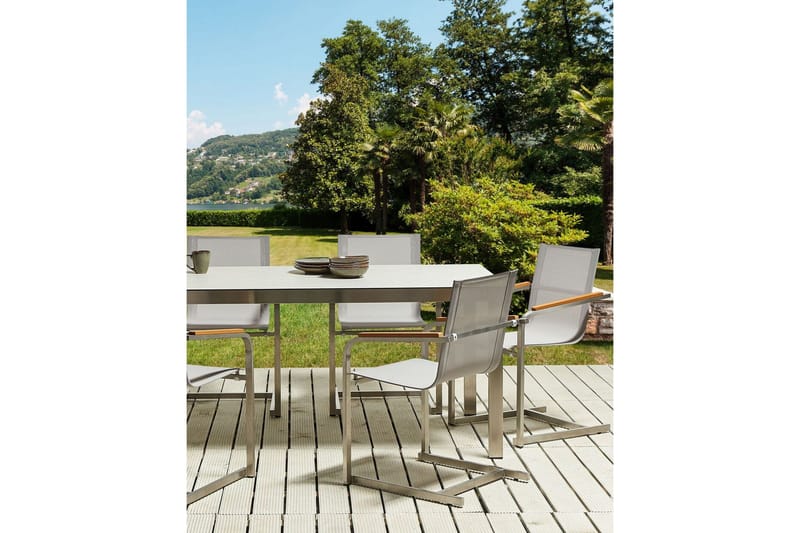 Zervo Armstol - Beige/Sølv - Havemøbler - Balkon - Balkonmøbler - Altanstole