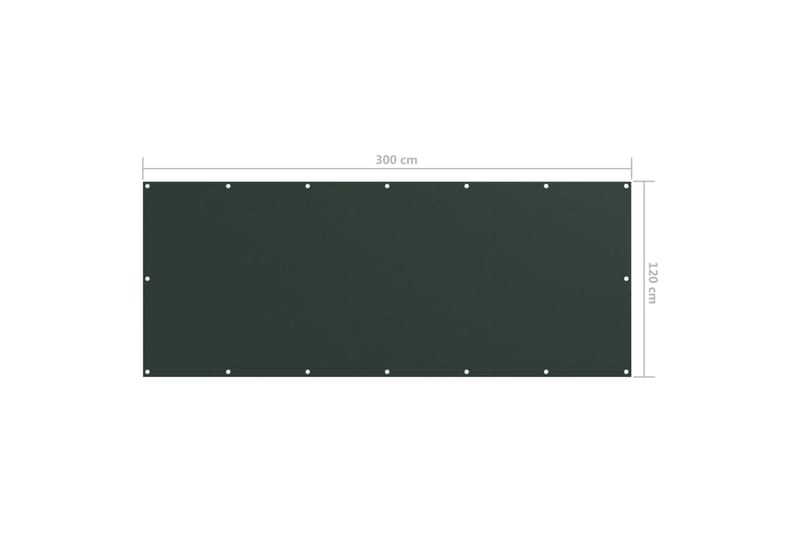 altanafskærmning 120x300 cm oxfordstof mørkegrøn - Grøn - Havemøbler - Balkon - Sikkerhed & læhegn balkon - Altanafskærmning