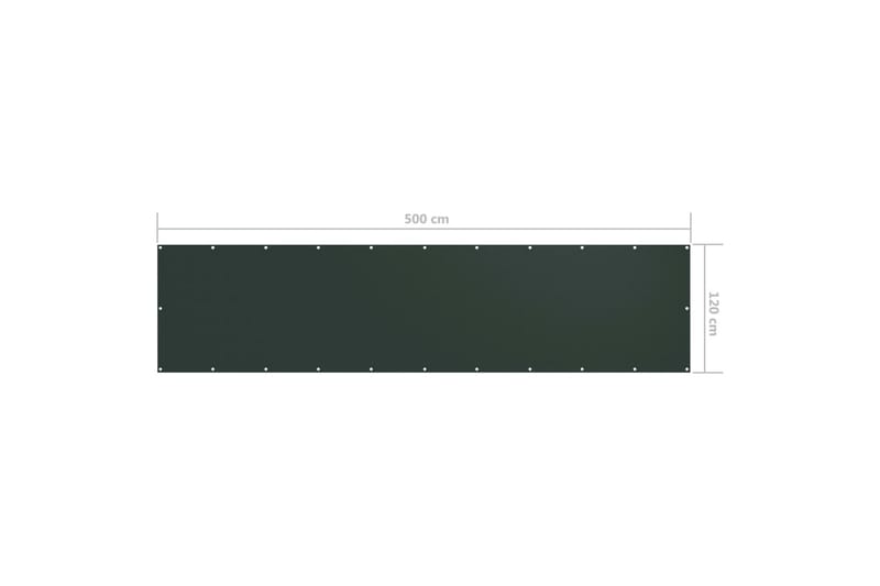 altanafskærmning 120x500 cm oxfordstof mørkegrøn - Grøn - Altanafskærmning