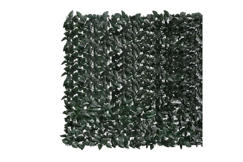 altanafskærmning 300x150 cm mørkegrønne blade - Grøn - Altanafskærmning