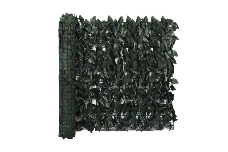 altanafskærmning 300x75 cm mørkegrønne blade - Grøn - Altanafskærmning