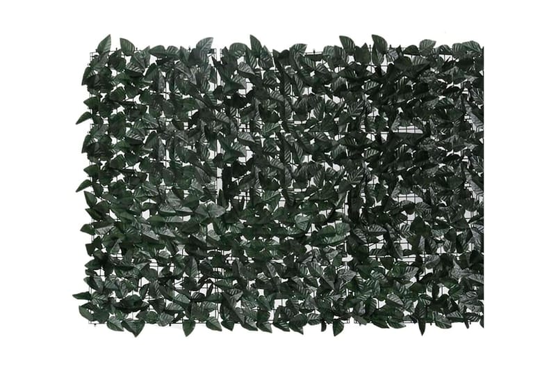 altanafskærmning 600x150 cm mørkegrønne blade - Grøn - Altanafskærmning