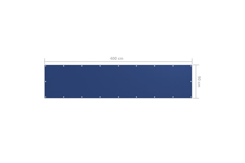 altanafskærmning 90x400 cm oxfordstof blå - Blå - Altanafskærmning