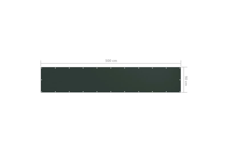 altanafskærmning 90x500 cm oxfordstof mørkegrøn - Grøn - Havemøbler - Balkon - Sikkerhed & læhegn balkon - Altanafskærmning