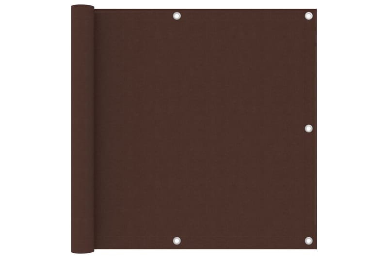 altanafskærmning 90x600 cm oxfordstof brun - Brun - Altanafskærmning